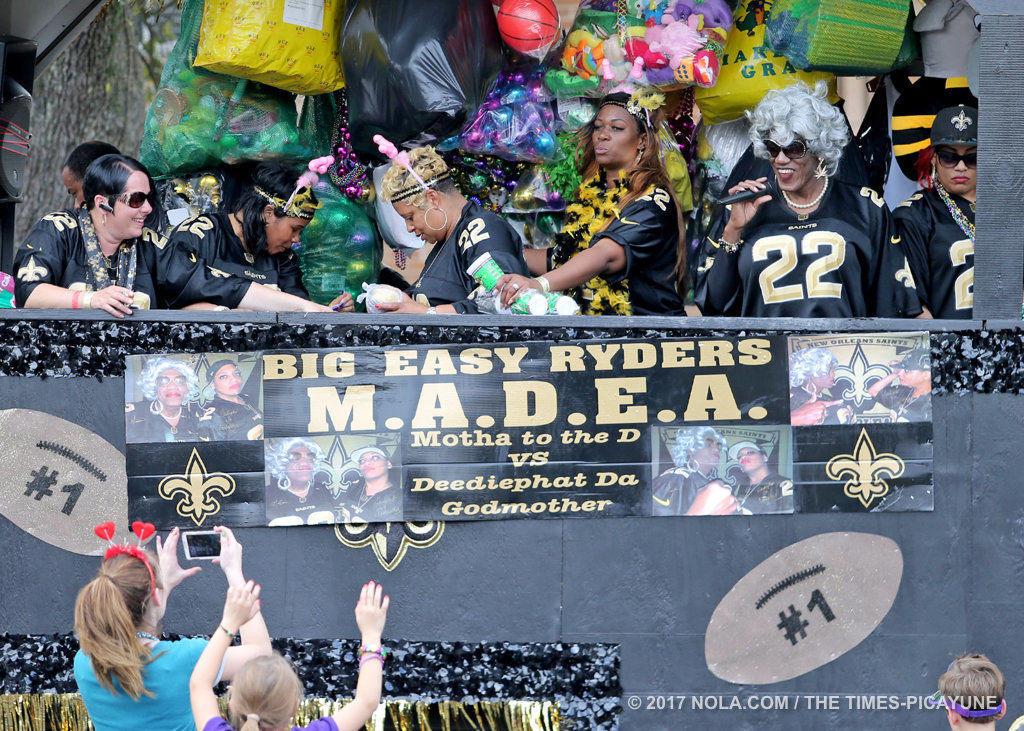 Trucks of Elks Orleans, Crescent City parade on Mardi Gras Day